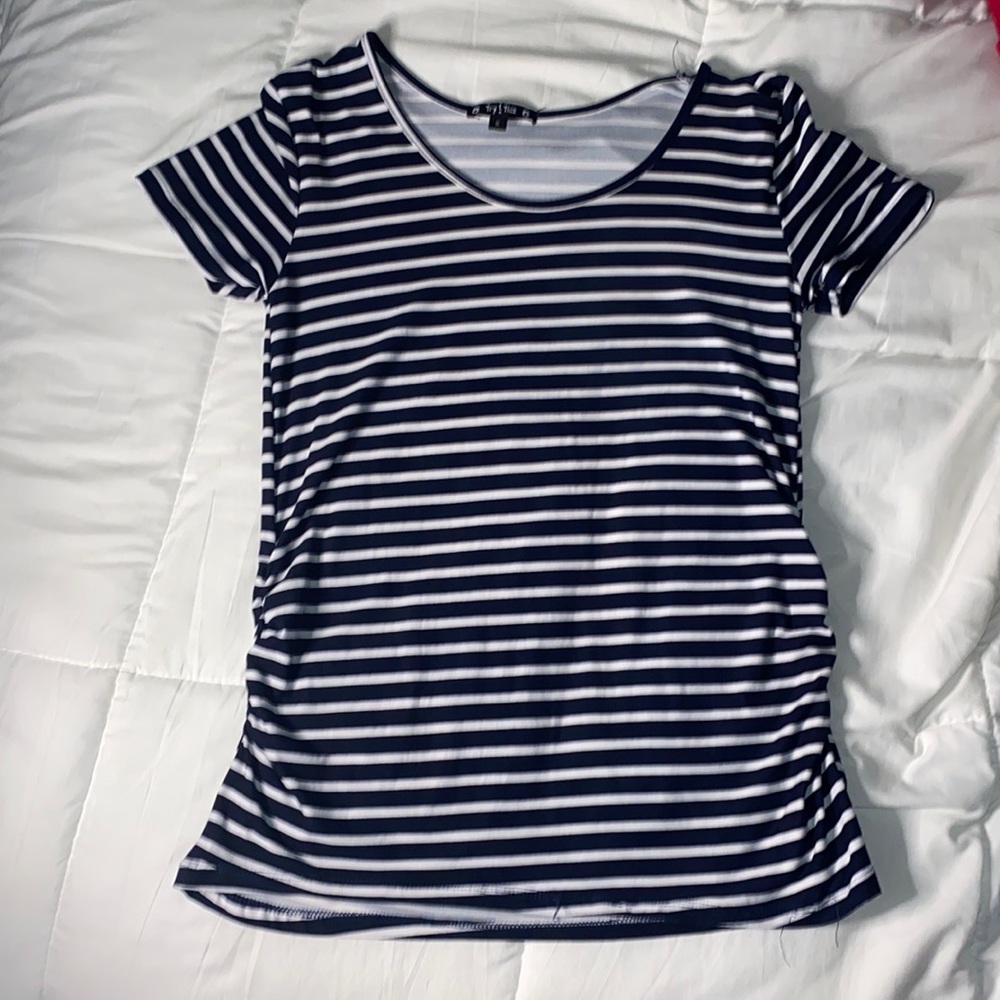Navy/White Striped Shirt
